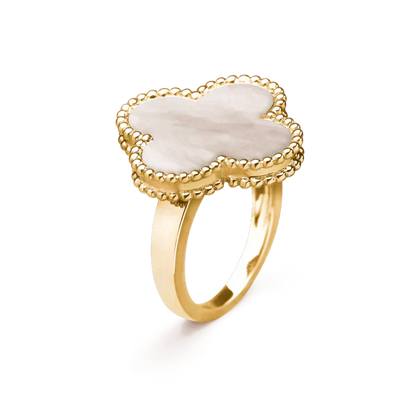 [Auream]CLOVER WHITE MOP RING