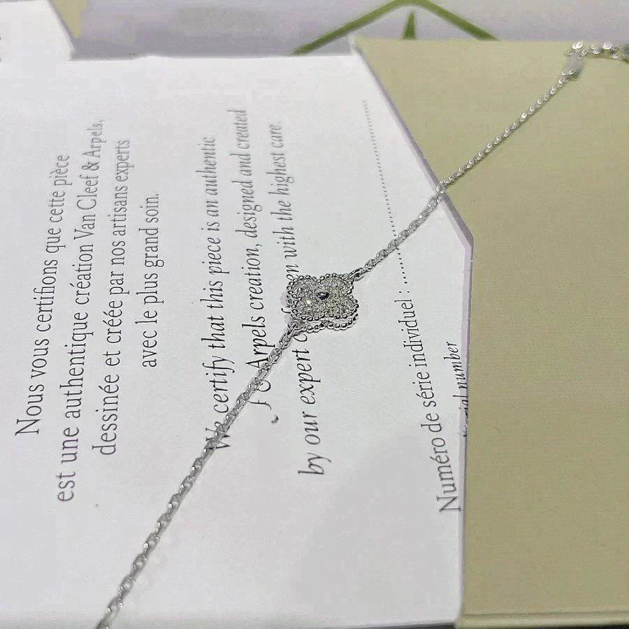 [Auream]CLOVER  SINGLE FLOWER BRACELET SILVER