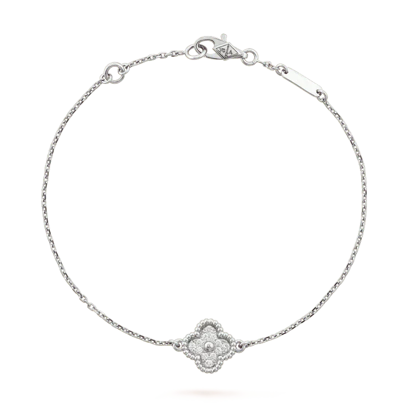 [Auream]CLOVER  SINGLE FLOWER BRACELET SILVER