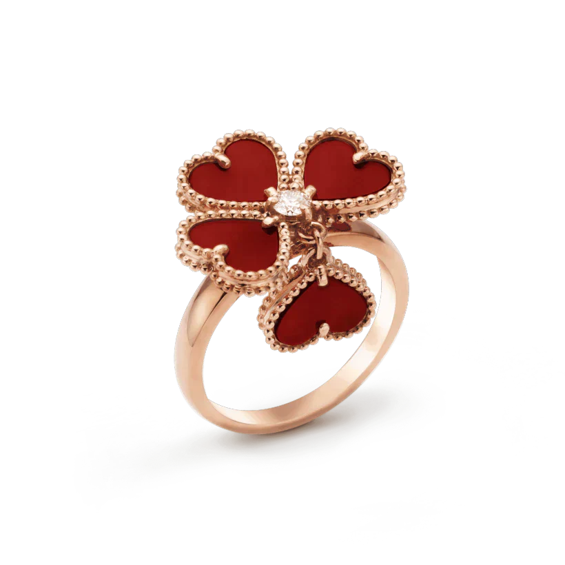 [Auream]SWEET CLOVER CARNELIAN RING