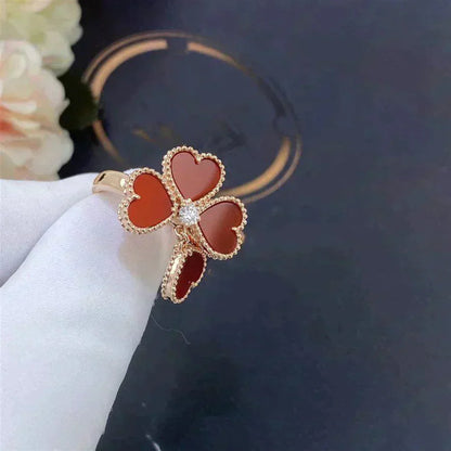 [Auream]SWEET CLOVER CARNELIAN RING
