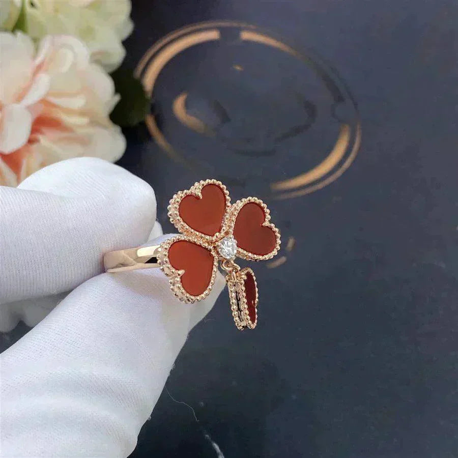 [Auream]SWEET CLOVER CARNELIAN RING
