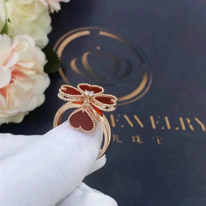 [Auream]SWEET CLOVER CARNELIAN RING