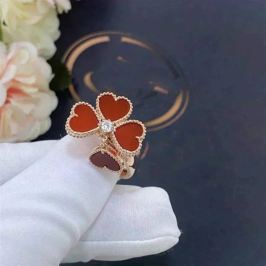 [Auream]SWEET CLOVER CARNELIAN RING