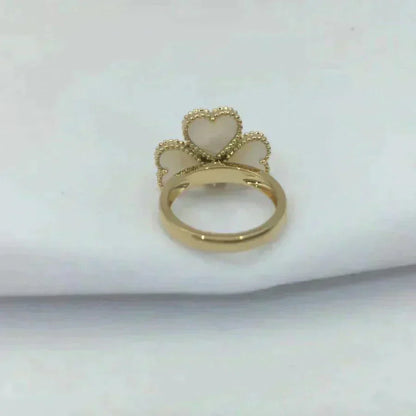 [Auream]SWEET CLOVER WHITE MOP RING
