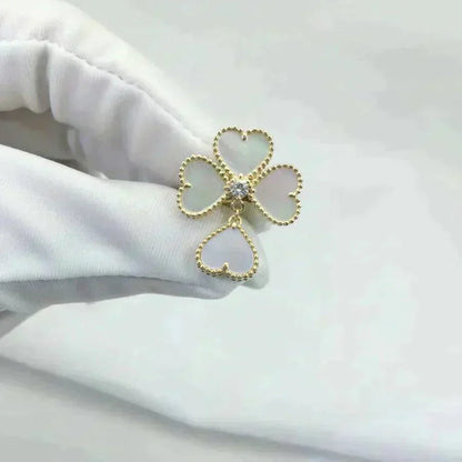 [Auream]SWEET CLOVER WHITE MOP RING