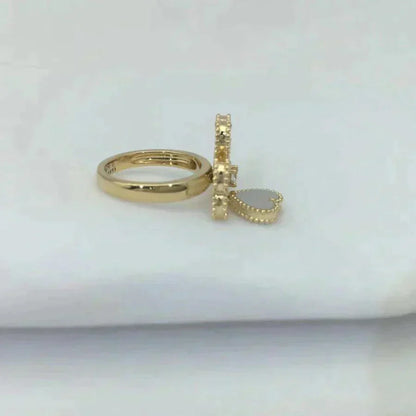 [Auream]SWEET CLOVER WHITE MOP RING