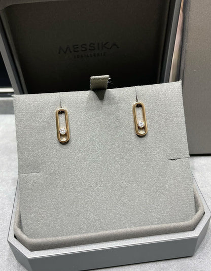 [Auream]MOVE UNO SMALL 1 DIAMOND EARRINGS