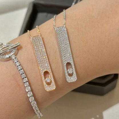 [Auream]MY FIRST DIAMOND PAVED NECKLACE