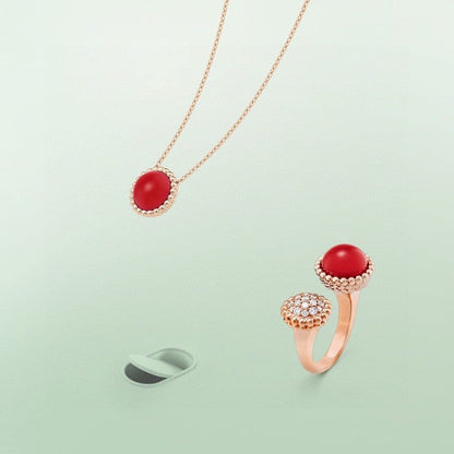 [Auream]PERLEE COULEURS DIAMOND ROSE GOLD BETWEEN THE FINGER RING