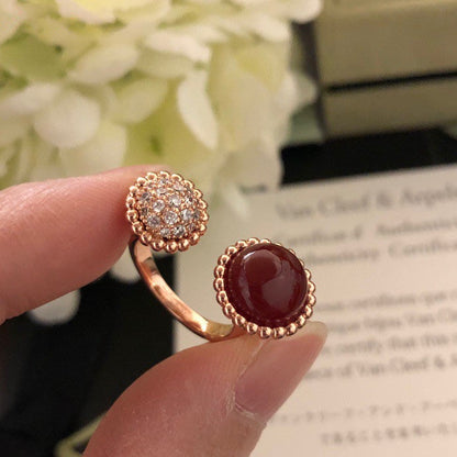 [Auream]PERLEE COULEURS DIAMOND ROSE GOLD BETWEEN THE FINGER RING