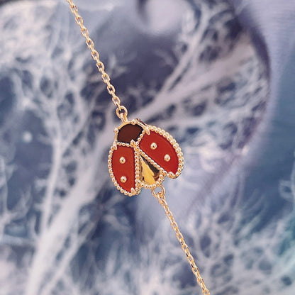 [Auream]LUCKY SPRING 1 MOTIF PINK GOLD BRACELET