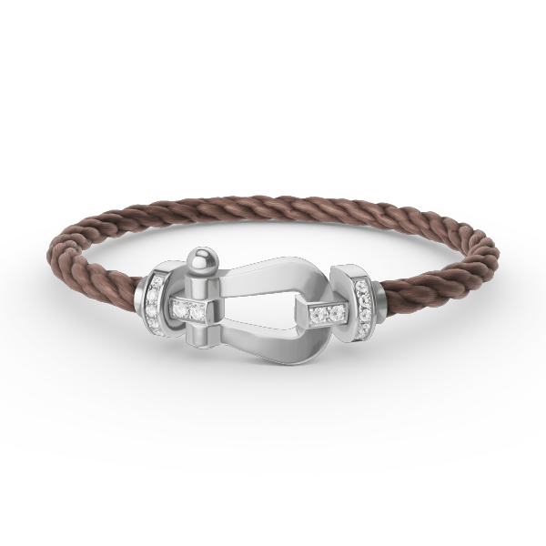 [Auream]FORCE LARGE HORSESHOE HALF DIAMOND BRACELET SILVER