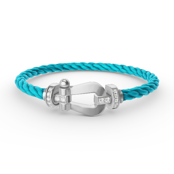 [Auream]FORCE LARGE HORSESHOE HALF DIAMOND BRACELET SILVER