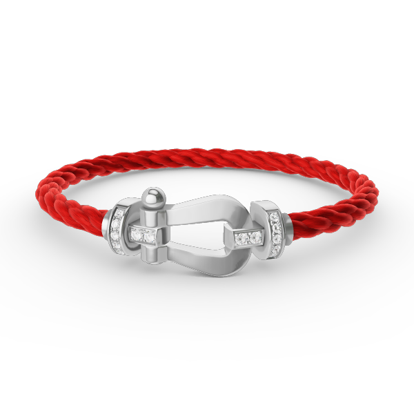 [Auream]FORCE LARGE HORSESHOE HALF DIAMOND BRACELET SILVER