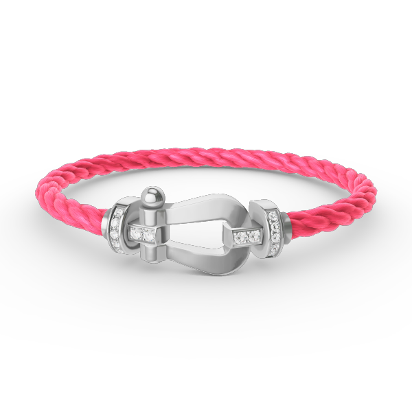 [Auream]FORCE LARGE HORSESHOE HALF DIAMOND BRACELET SILVER