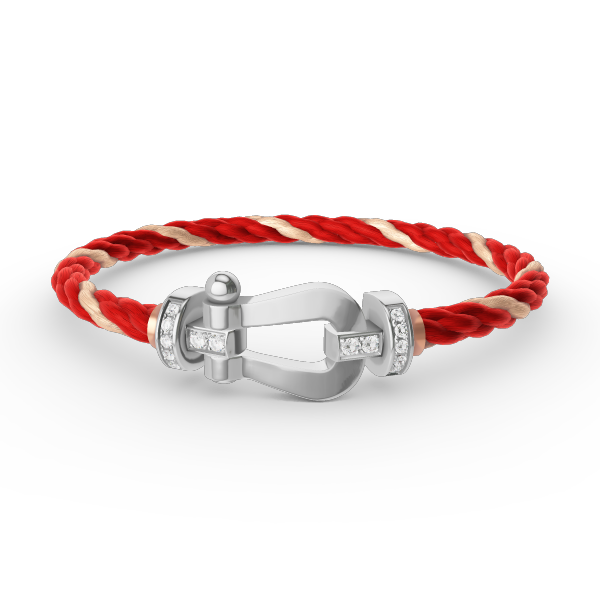 [Auream]FORCE LARGE HORSESHOE HALF DIAMOND BRACELET SILVER
