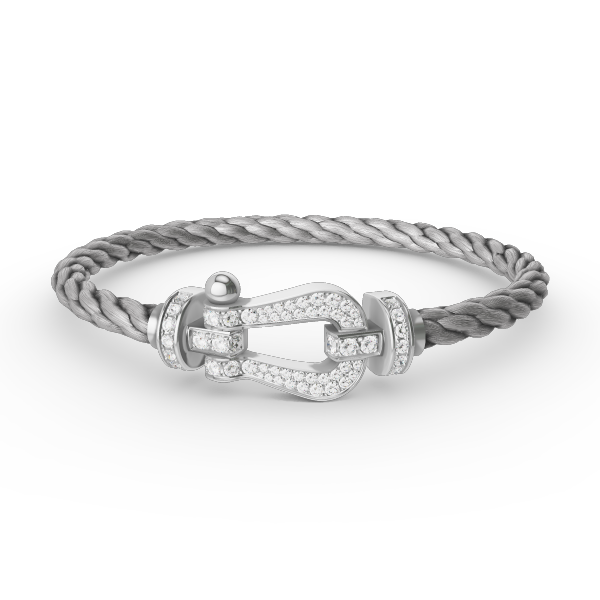 [Auream]FORCE LARGE HORSESHOE FULL DIAMOND BRACELET SILVER