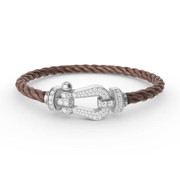 [Auream]FORCE LARGE HORSESHOE FULL DIAMOND BRACELET SILVER