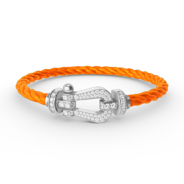 [Auream]FORCE LARGE HORSESHOE FULL DIAMOND BRACELET SILVER