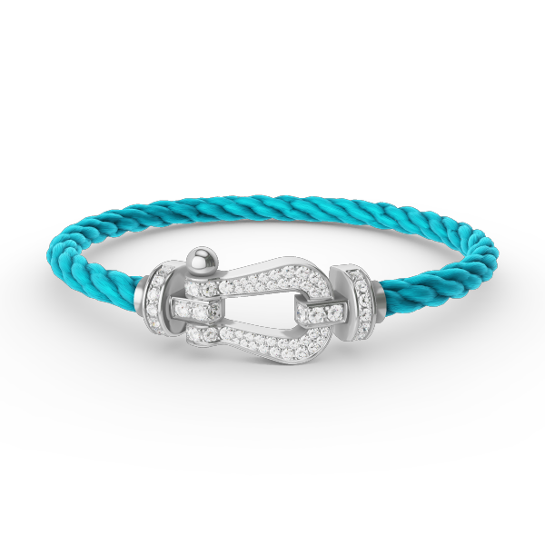 [Auream]FORCE LARGE HORSESHOE FULL DIAMOND BRACELET SILVER
