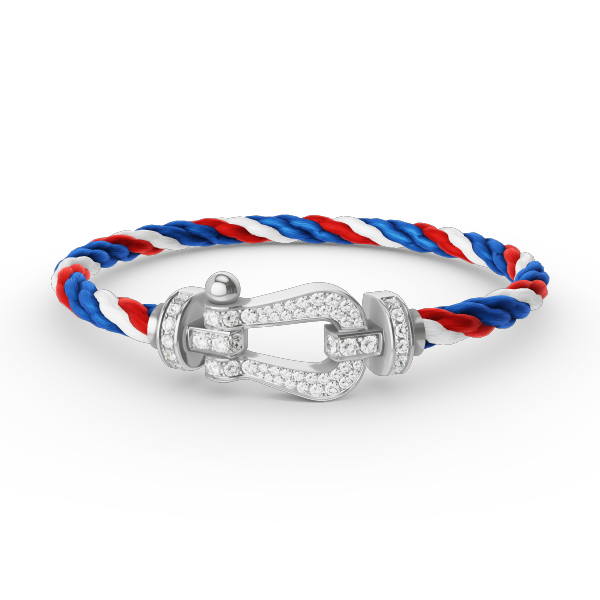 [Auream]FORCE LARGE HORSESHOE FULL DIAMOND BRACELET SILVER