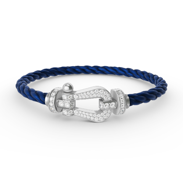 [Auream]FORCE LARGE HORSESHOE FULL DIAMOND BRACELET SILVER