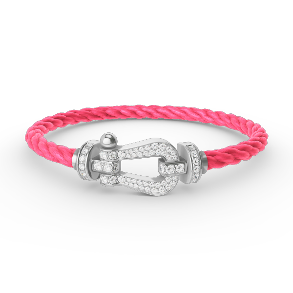 [Auream]FORCE LARGE HORSESHOE FULL DIAMOND BRACELET SILVER
