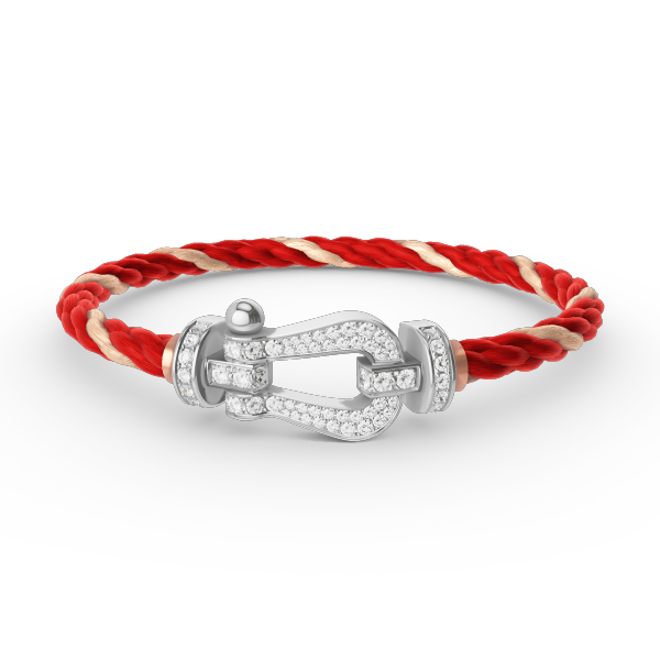 [Auream]FORCE LARGE HORSESHOE FULL DIAMOND BRACELET SILVER