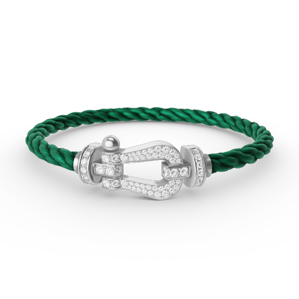 [Auream]FORCE LARGE HORSESHOE FULL DIAMOND BRACELET SILVER