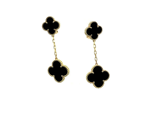 [Auream]CLOVER 2 MOTIFS  EARRINGS (MULTIPLE CHOICESC