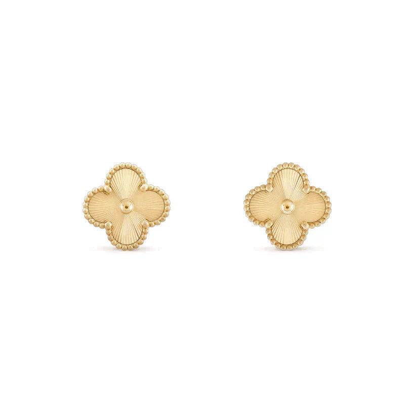 [Auream]CLOVER MEDIUM 1 MOTIFS LASER EARRINGS