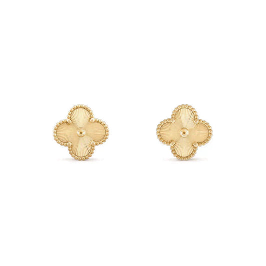 [Auream]CLOVER MEDIUM 1 MOTIFS LASER EARRINGS