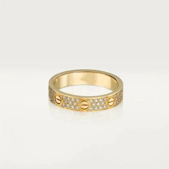 [Auream]LOVE RING 3.6MM DIAMOND PAVED