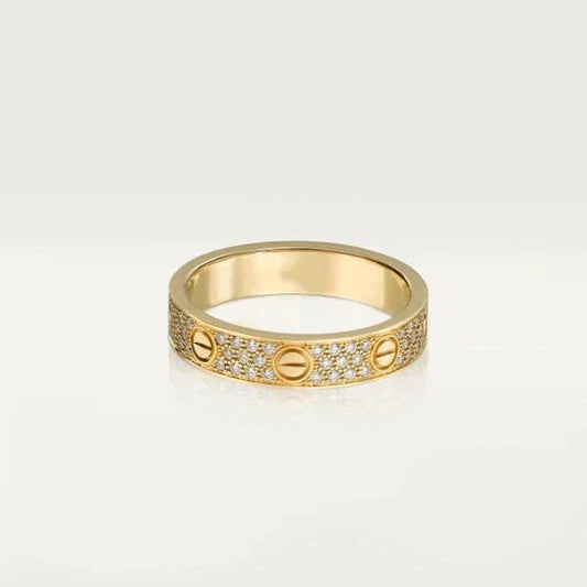 [Auream]LOVE RING 3.6MM DIAMOND PAVED
