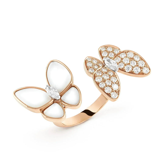 [Auream]TWIN BUTTERFLY DIAMOND MOP RING