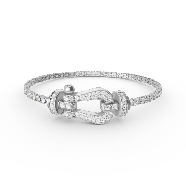 [Auream]FORCE  LARGE HORSESHOE FULL DIAMOND TENNIS BRACELET
