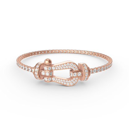 [Auream]FORCE  LARGE HORSESHOE FULL DIAMOND TENNIS BRACELET