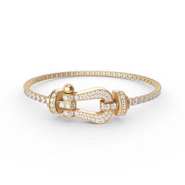 [Auream]FORCE  LARGE HORSESHOE FULL DIAMOND TENNIS BRACELET