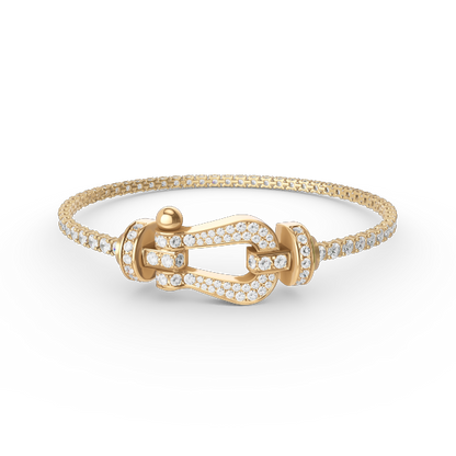 [Auream]FORCE  LARGE HORSESHOE FULL DIAMOND TENNIS BRACELET